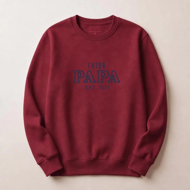 Pull Annonce grossesse papa Sweatshirt / Bordeaux / S