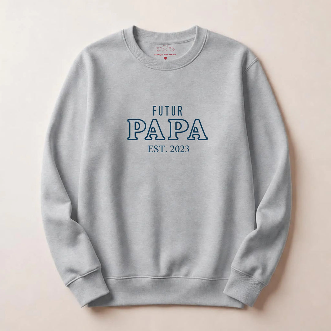 Pull Annonce grossesse papa Sweatshirt / Gris / S