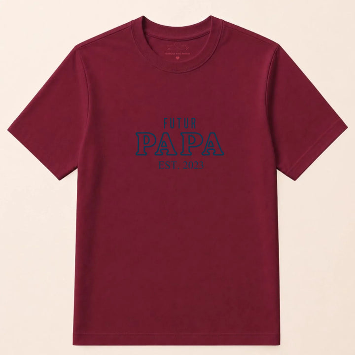 Pull Annonce grossesse papa T-shirt / Bordeaux / S
