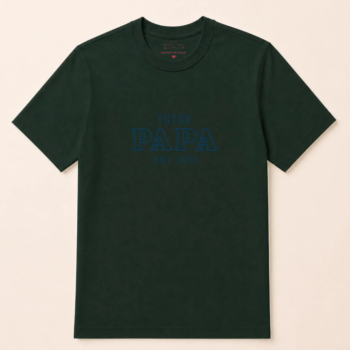 Pull Annonce grossesse papa T-shirt / Vert Forest / S