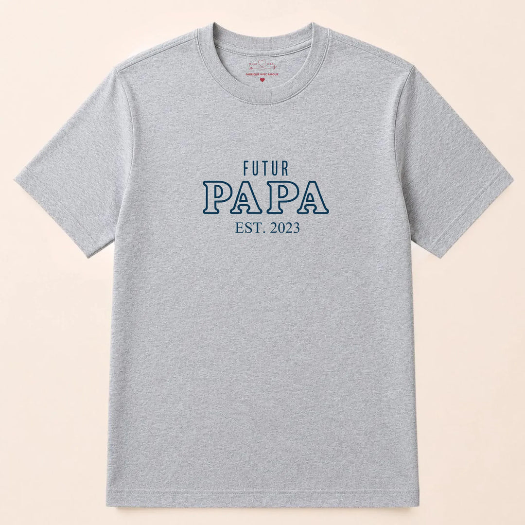 Pull Annonce grossesse papa T-shirt / Gris / S