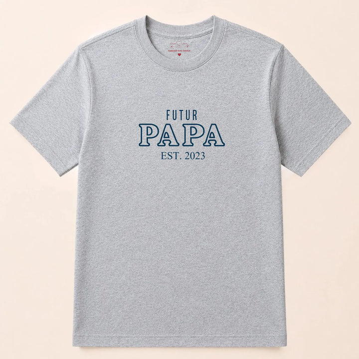 Pull Annonce grossesse papa T-shirt / Gris / S