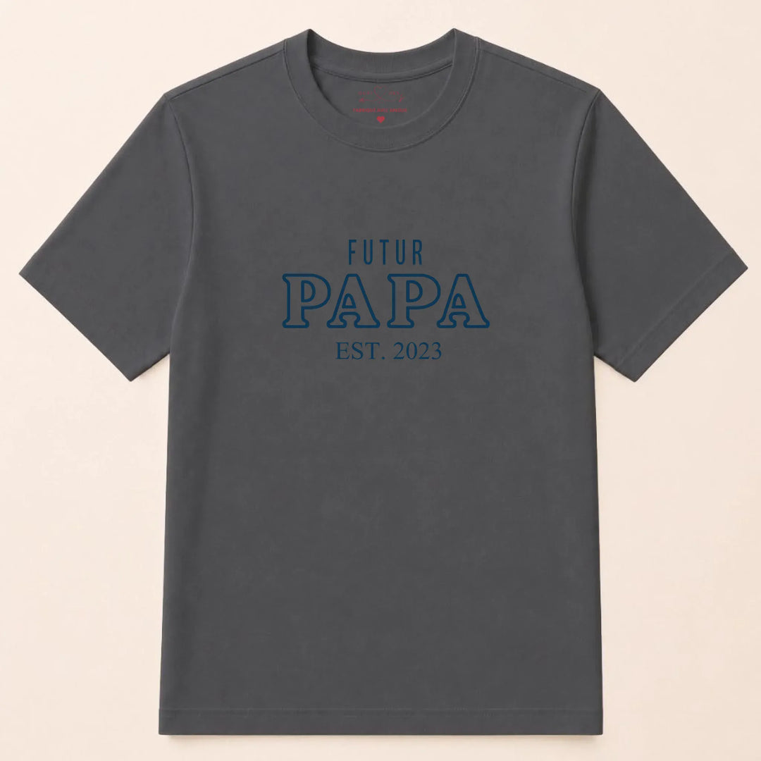 Pull Annonce grossesse papa T-shirt / Gris Foncé / S