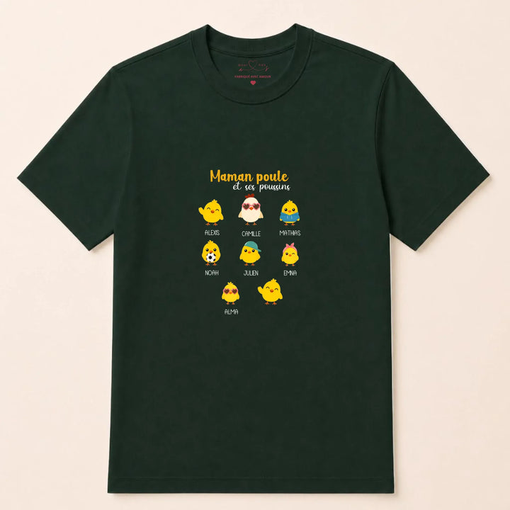 Sweat Maman Poule T-shirt / Vert Forest / S
