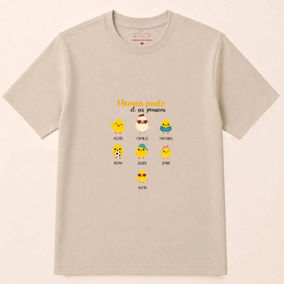 Sweat Maman Poule T-shirt / Beige / S