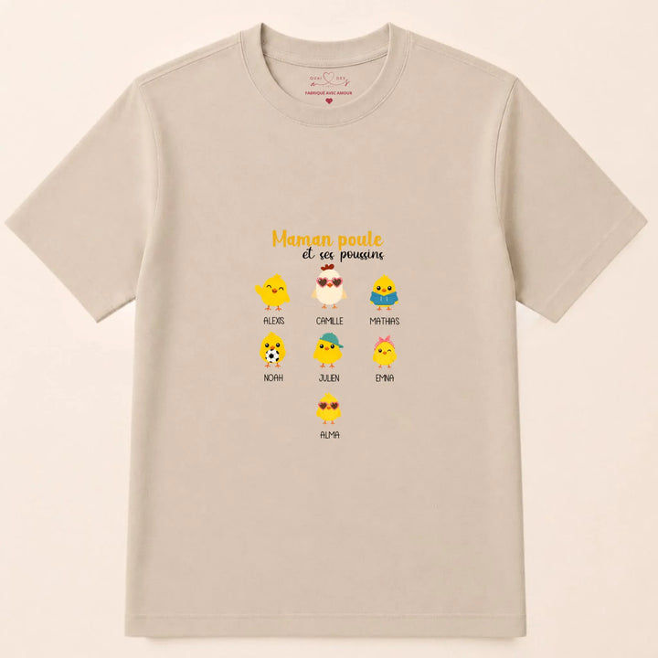 Sweat Maman Poule T-shirt / Beige / S