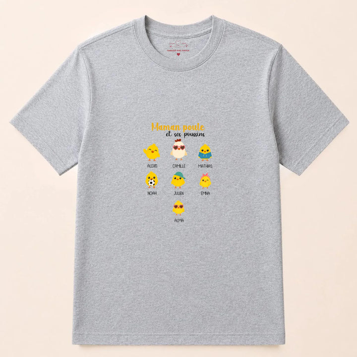 Sweat Maman Poule T-shirt / Gris / S