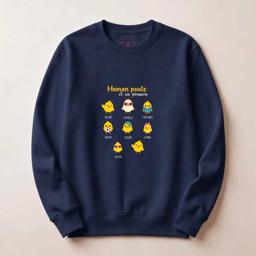 Sweat Maman Poule Sweatshirt / Marine / S