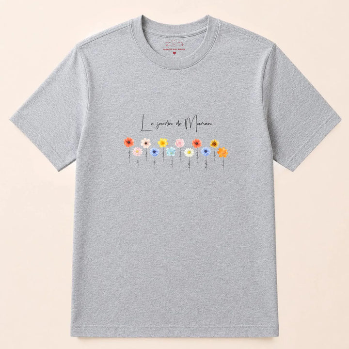 Sweat personnalisé le jardin de maman T-shirt / Gris / S