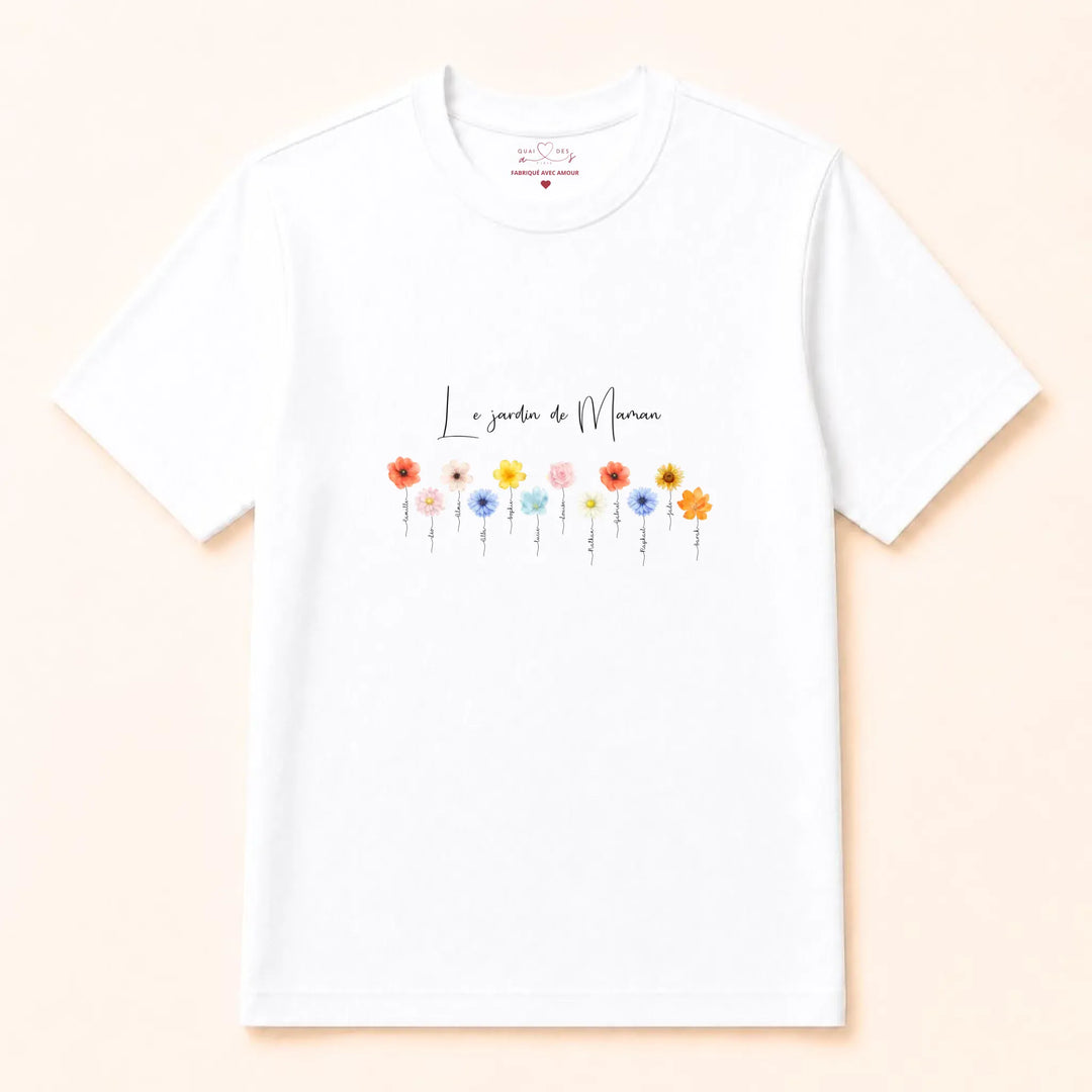 Sweat personnalisé le jardin de maman T-shirt / Blanc / S