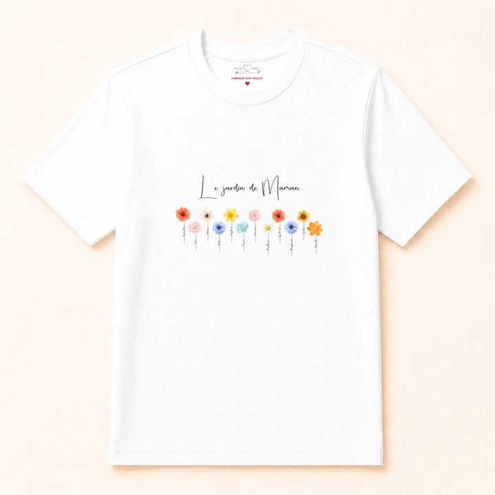 Sweat personnalisé le jardin de maman T-shirt / Blanc / S