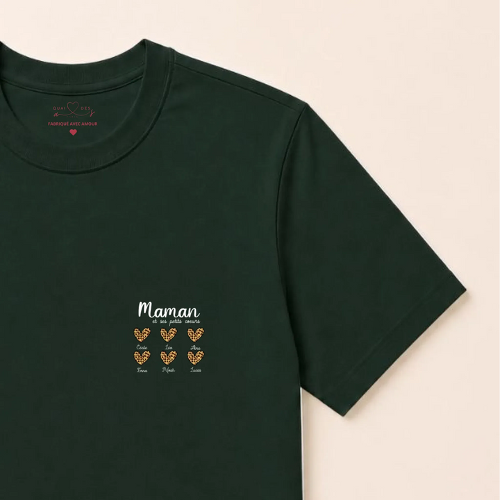 Sweat fête des mères personnalisé T-shirt / Vert Forest / S