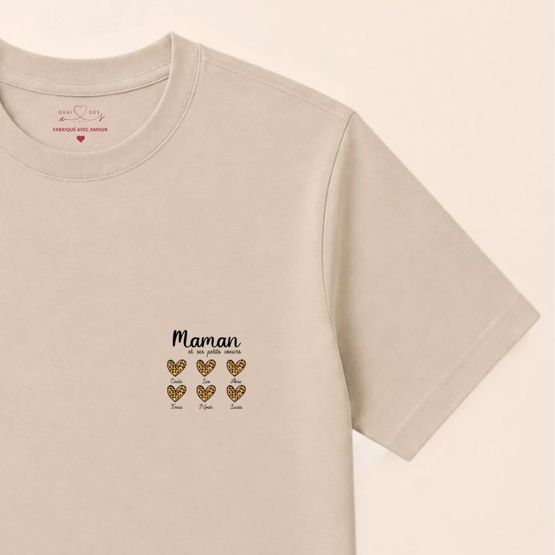 Sweat fête des mères personnalisé T-shirt / Beige / S