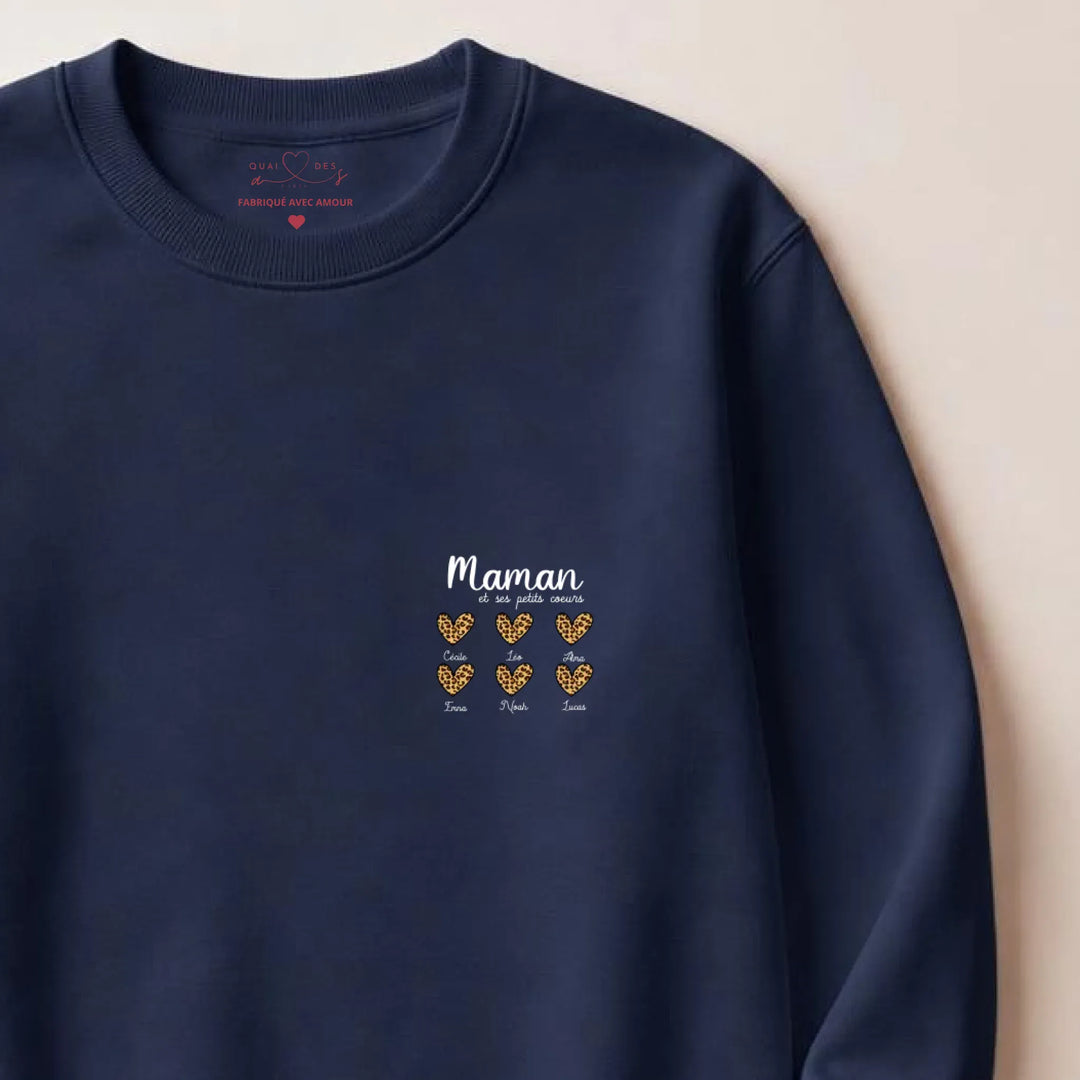 Sweat fête des mères personnalisé Sweatshirt / Marine / S