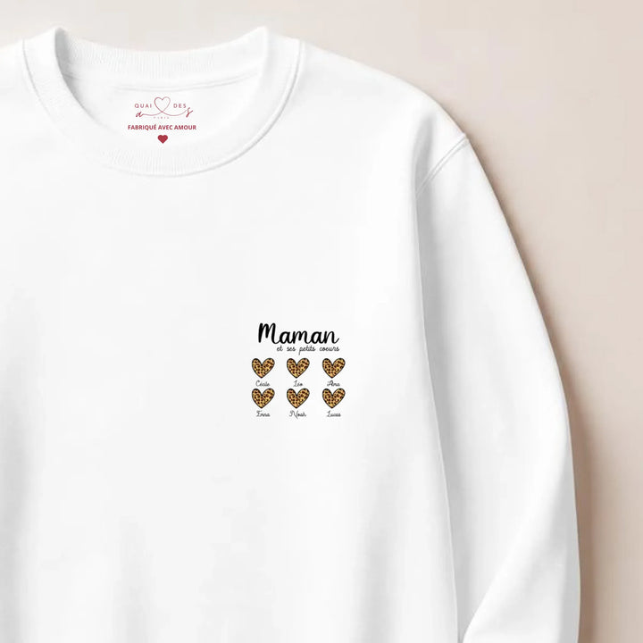 Sweat fête des mères personnalisé Sweatshirt / Blanc / S
