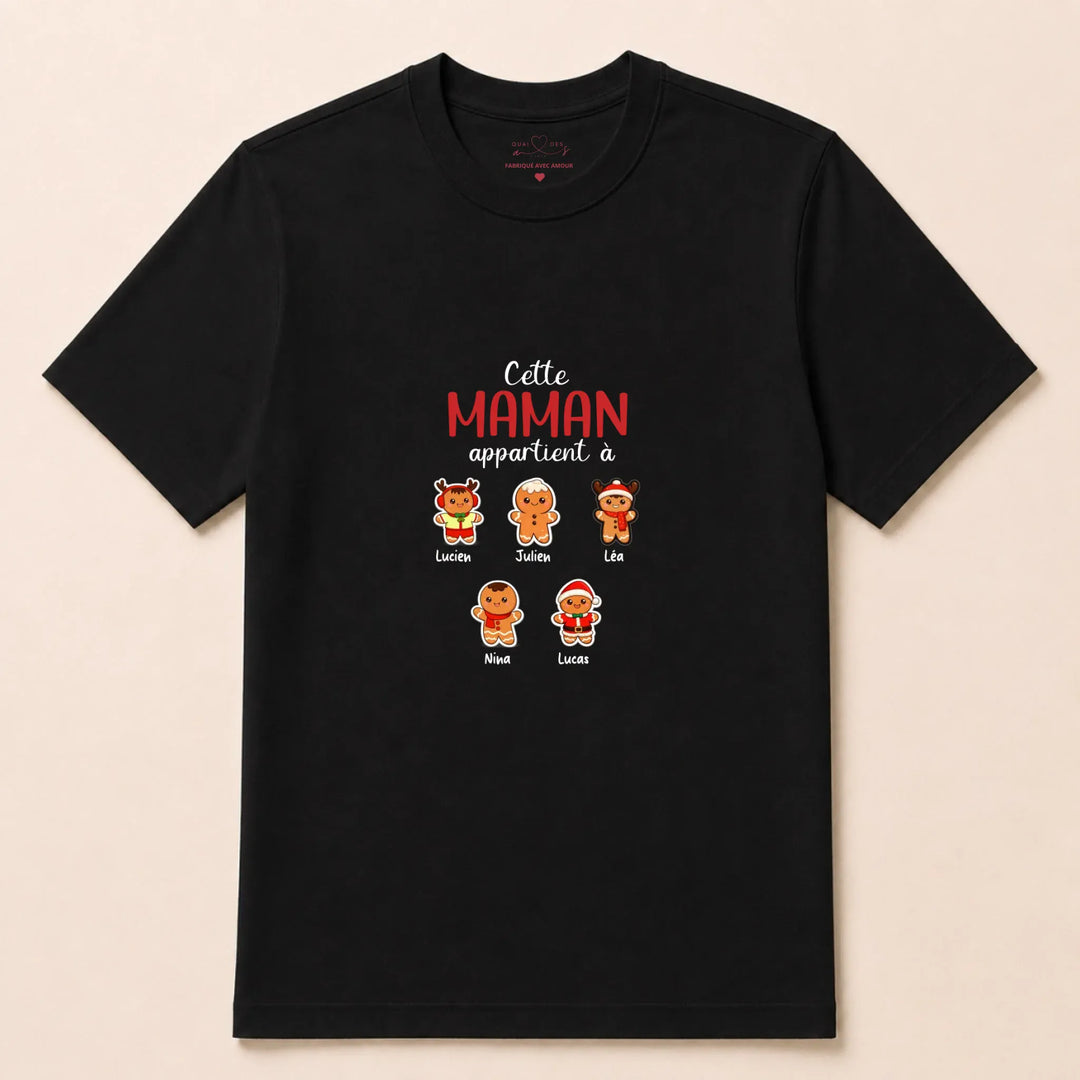 Sweat personnalisé maman noel T-shirt / Noir / S