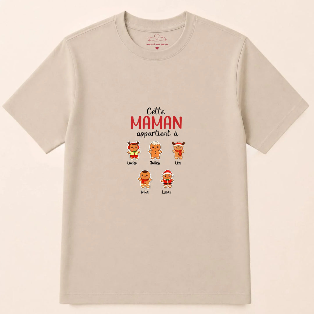 Sweat personnalisé maman noel T-shirt / Beige / S
