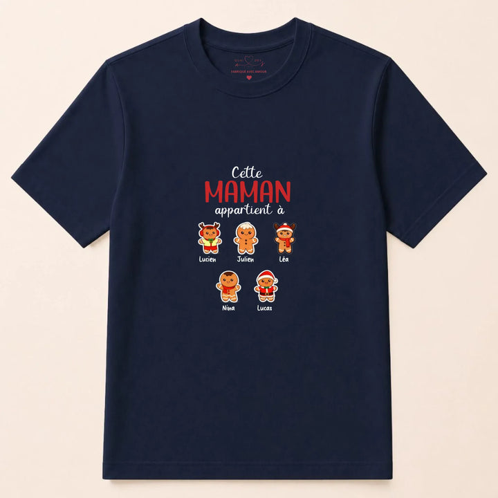 Sweat personnalisé maman noel T-shirt / Marine / S