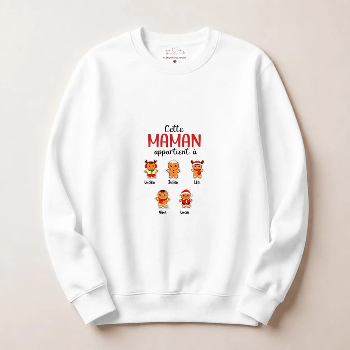 Sweat personnalisé maman noel Sweatshirt / Blanc / S