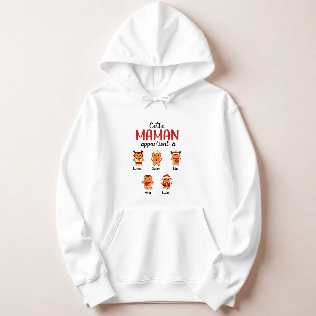 Sweat personnalisé maman noel Sweat à capuche / Blanc / M