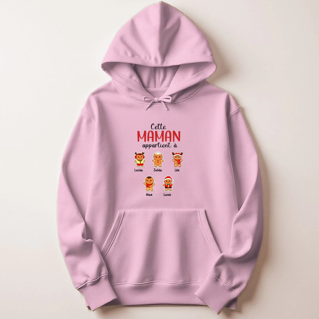 Sweat personnalisé maman noel Sweat à capuche / Rose Clair / M