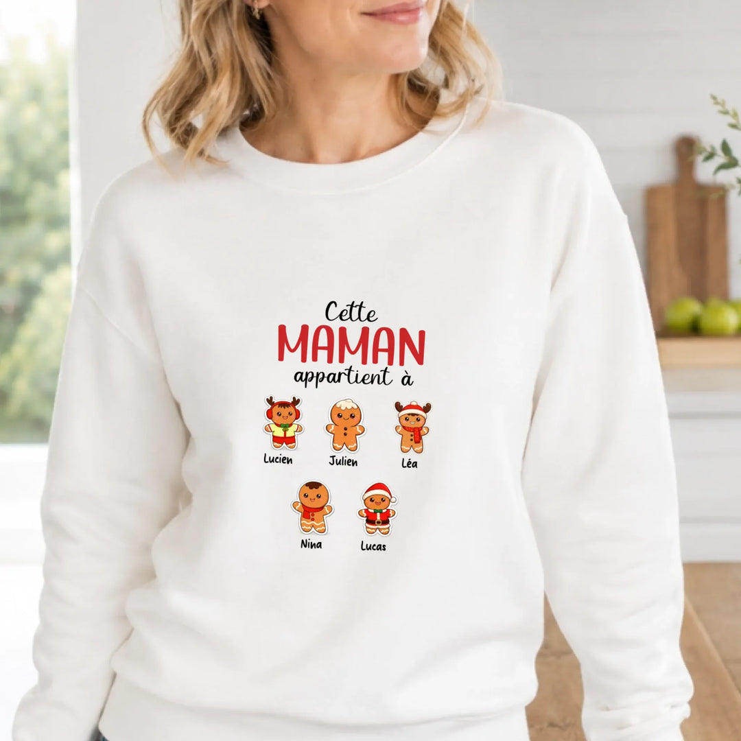 Sweat personnalisé maman noel