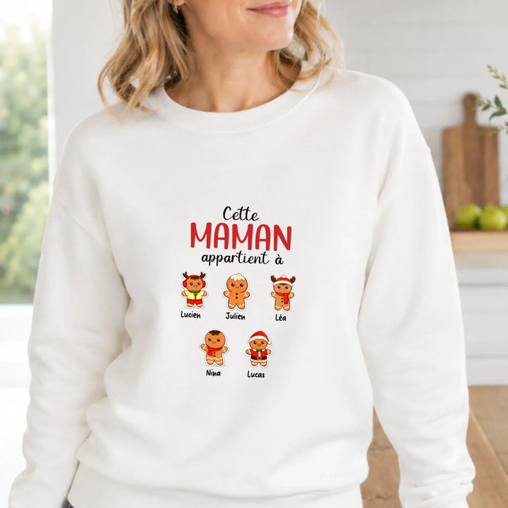 Sweat personnalisé maman noel