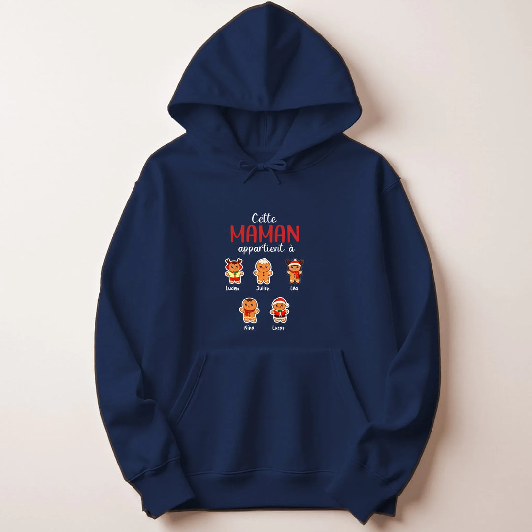 Sweat personnalisé maman noel Sweat à capuche / Marine / M