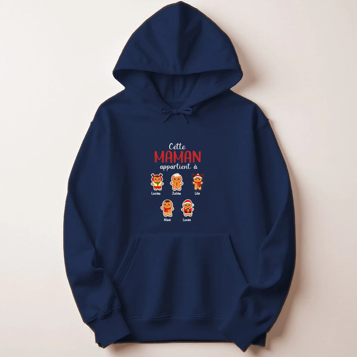 Sweat personnalisé maman noel Sweat à capuche / Marine / M