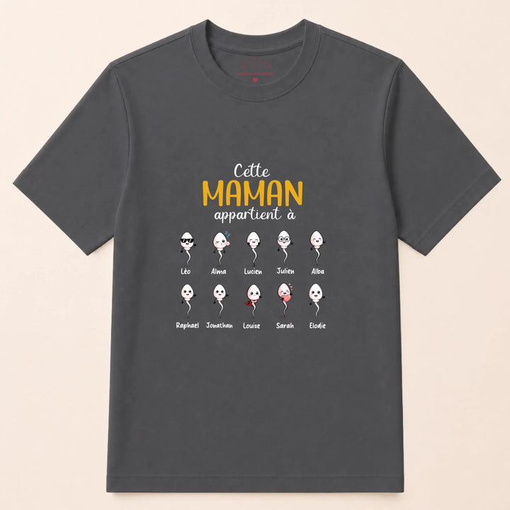 Sweat maman humour T-shirt / Gris Foncé / S