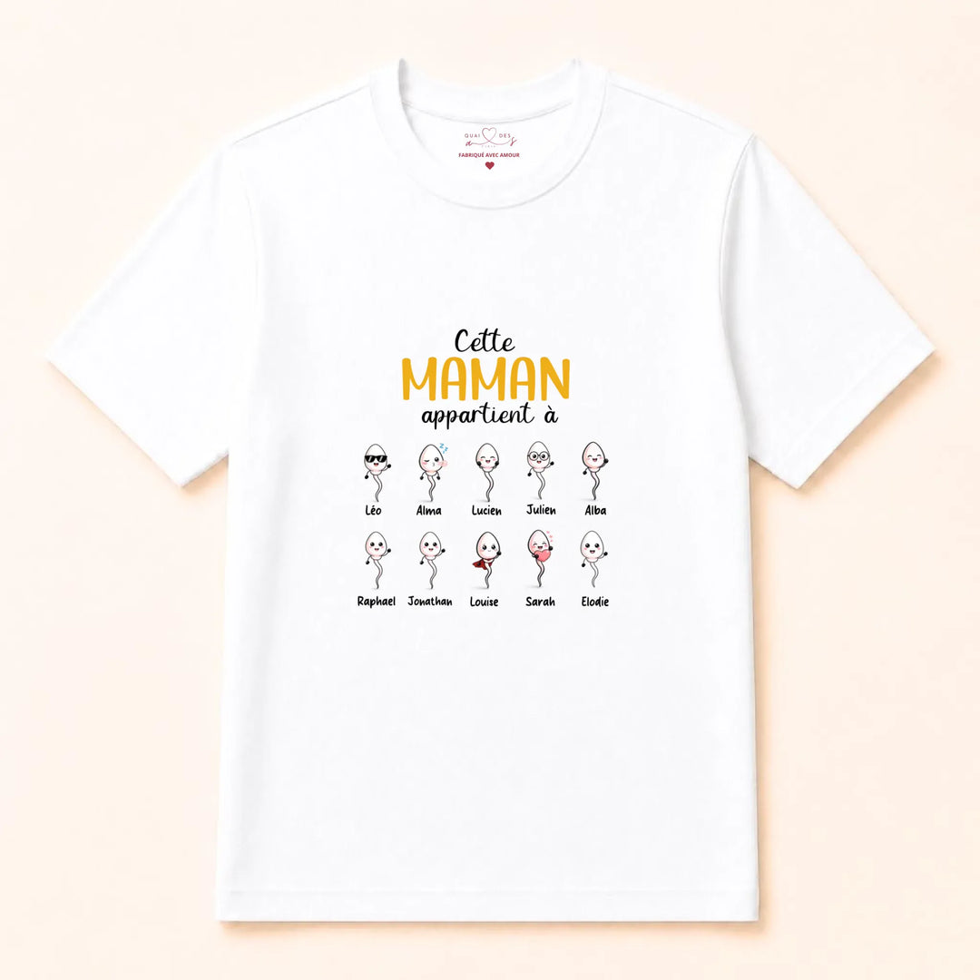 Sweat maman humour T-shirt / Blanc / S