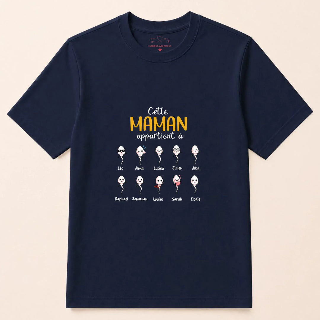 Sweat maman humour T-shirt / Marine / S