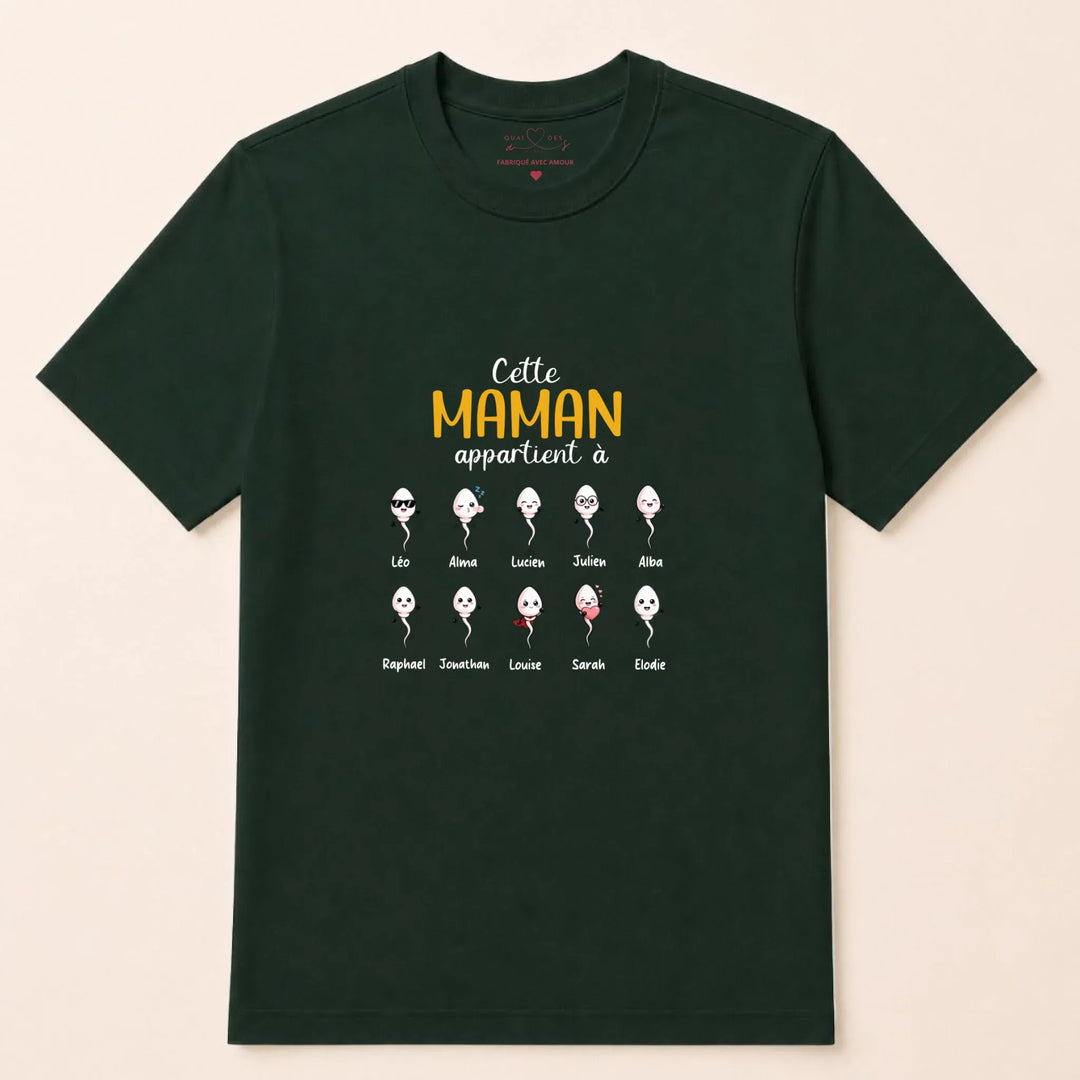 Sweat maman humour T-shirt / Vert Forest / S