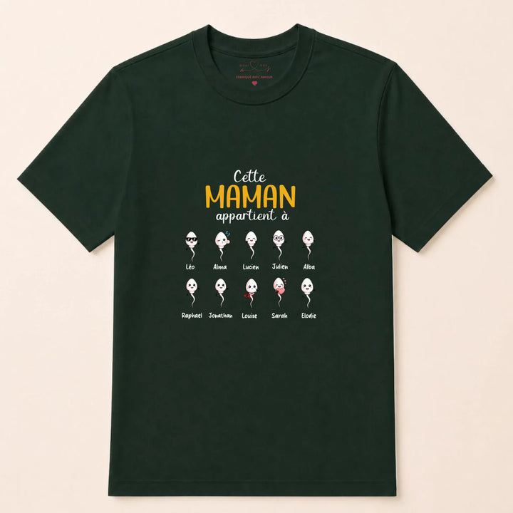 Sweat maman humour T-shirt / Vert Forest / S