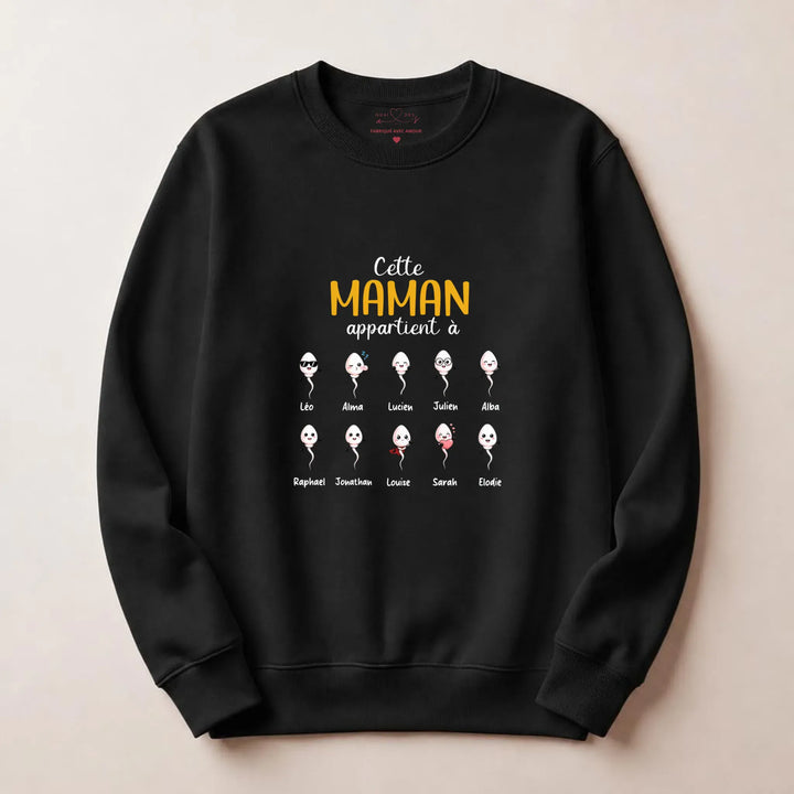 Sweat maman humour Sweatshirt / Noir / S