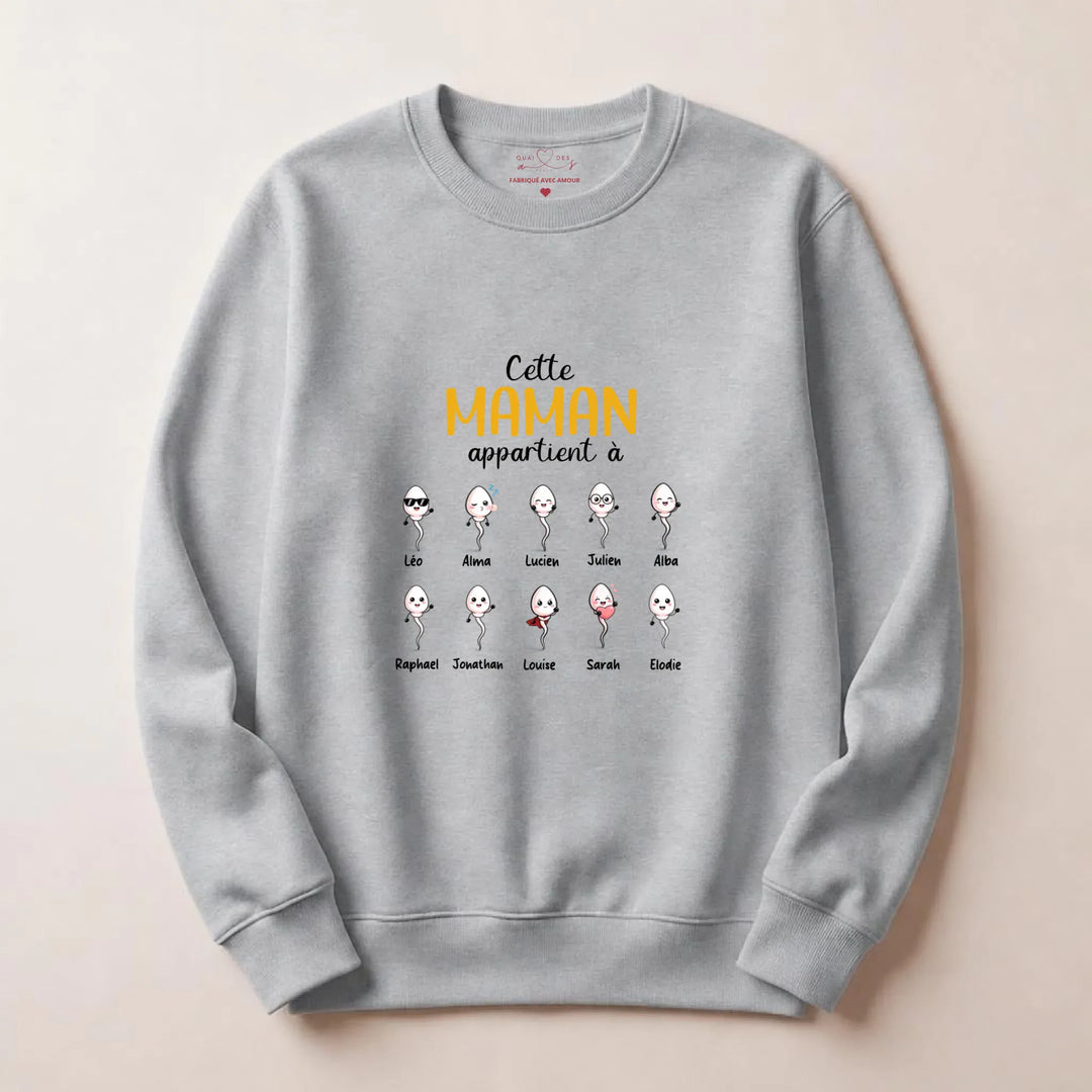 Sweat maman humour Sweatshirt / Gris / S
