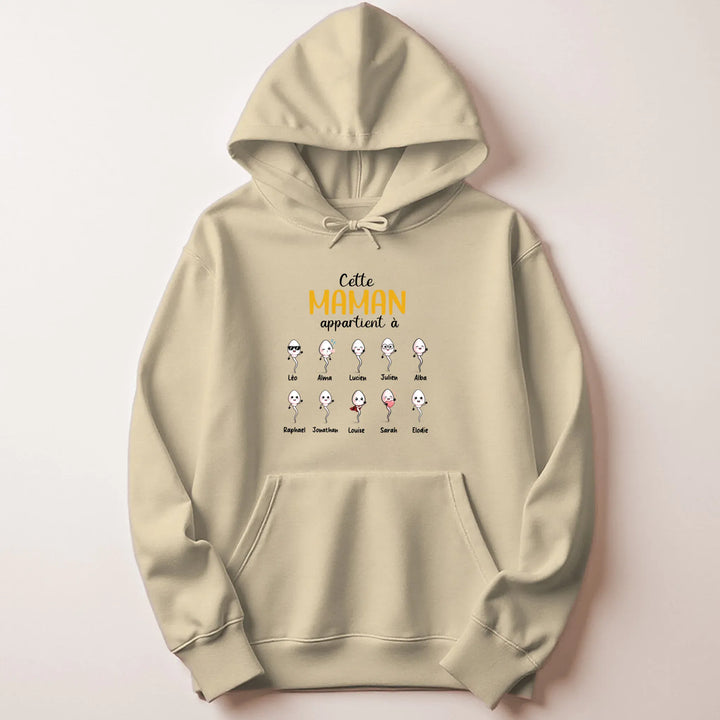 Sweat maman humour Sweat à capuche / Beige / M