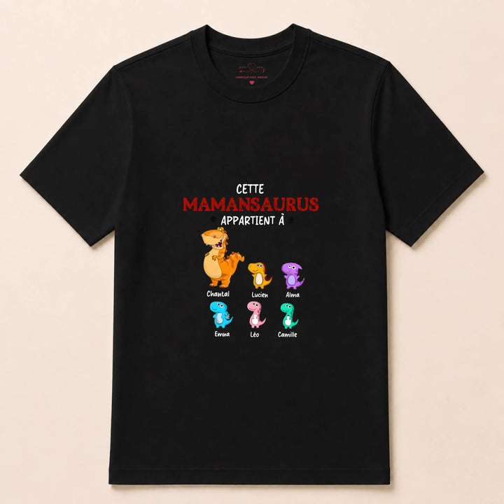 Sweat personnalisé maman dinosaure T-shirt / Noir / S