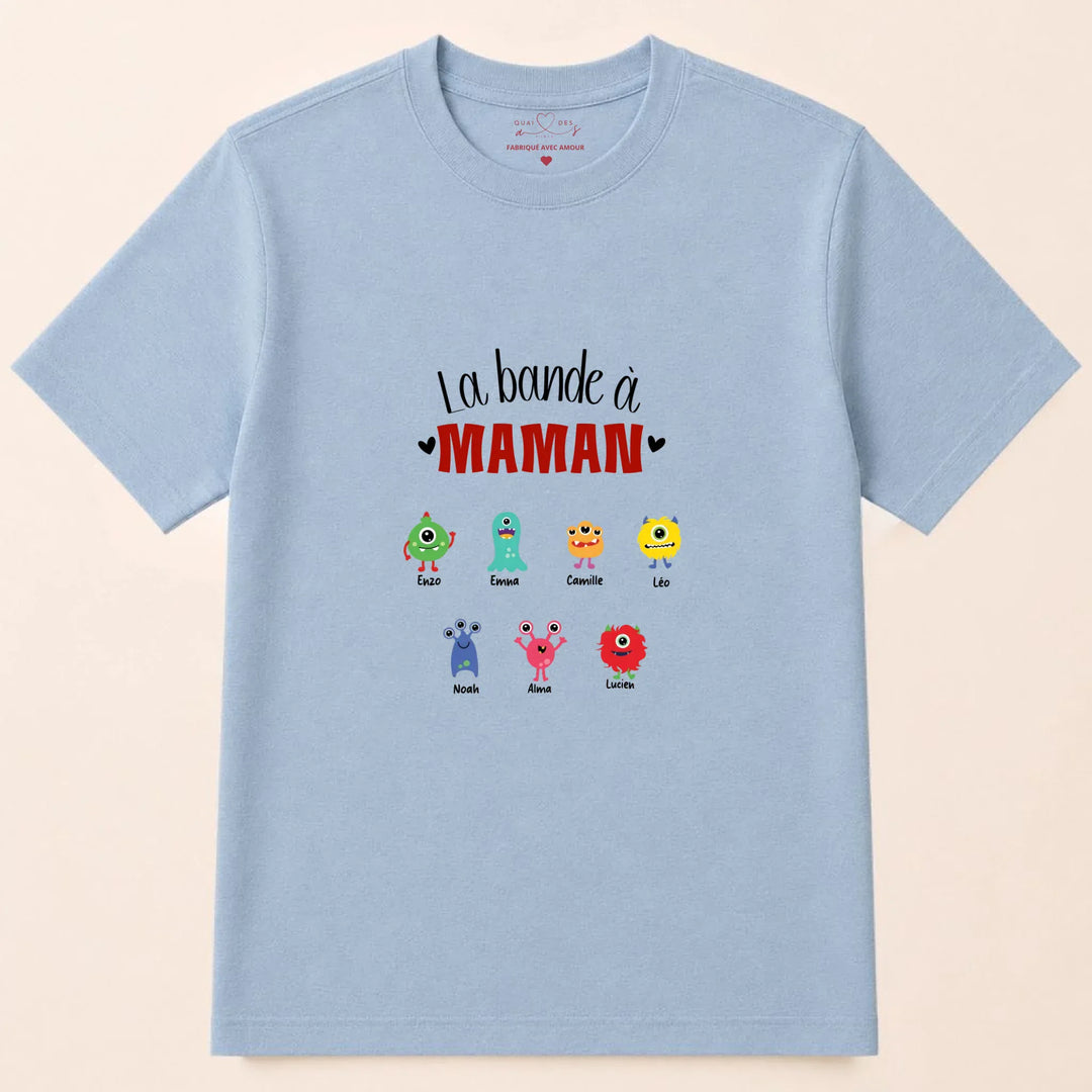 Sweat fête des mères jeune maman T-shirt / Bleu Clair / S