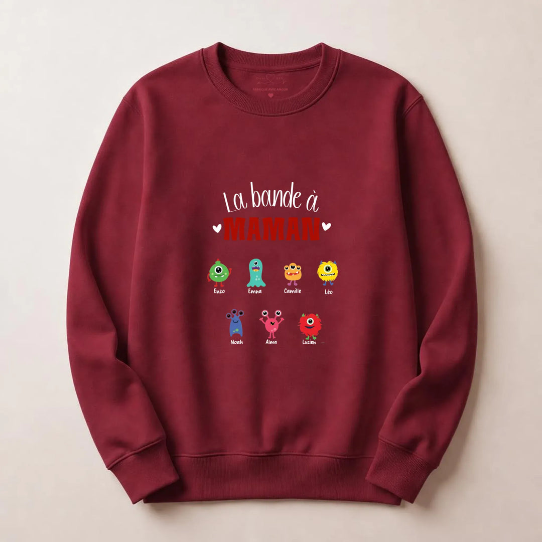 Sweat fête des mères jeune maman Sweatshirt / Bordeaux / S