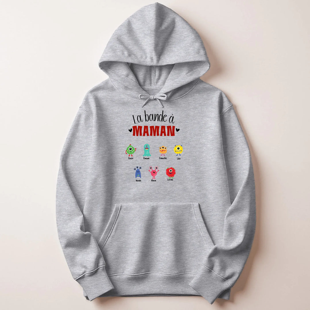 Sweat fête des mères jeune maman Sweat à capuche / Gris / M