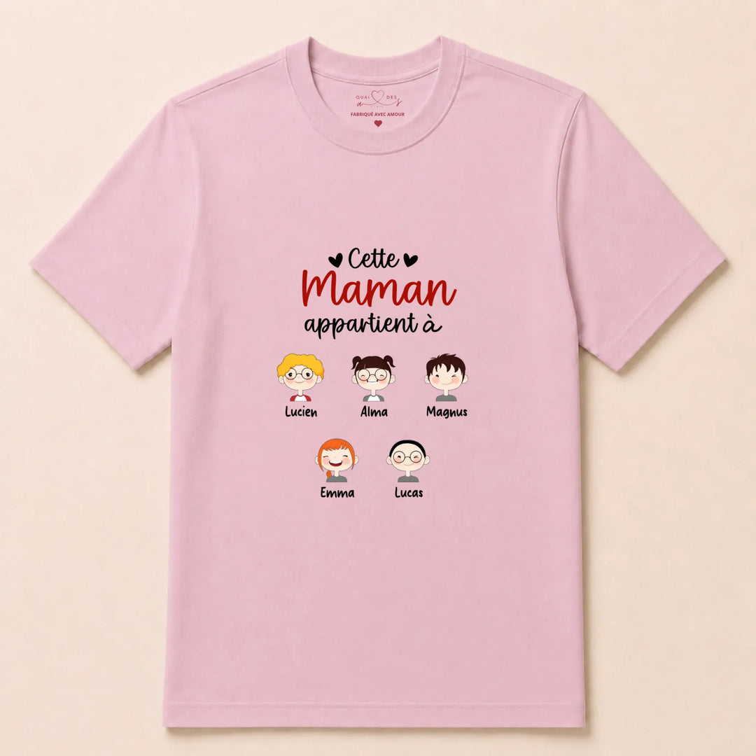 Sweat cette maman appartient à T-shirt / Rose Clair / S