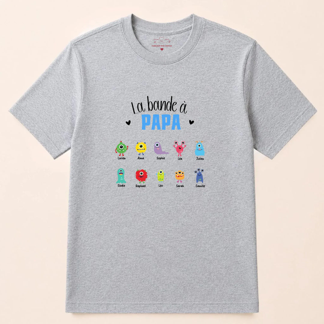 Sweat personnalisé la bande à papa T-shirt / Gris / S