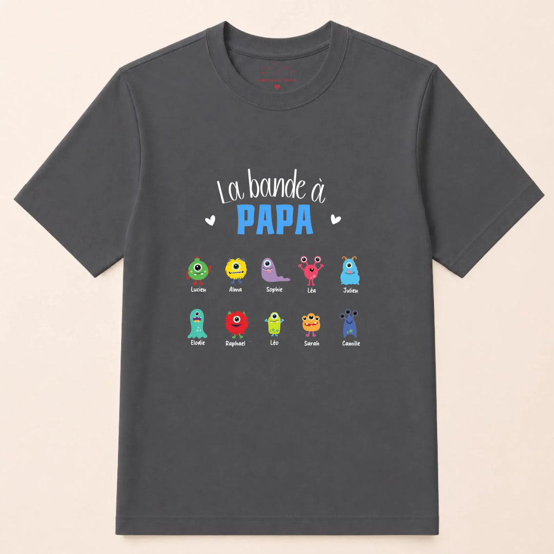 Sweat personnalisé la bande à papa T-shirt / Gris Foncé / S