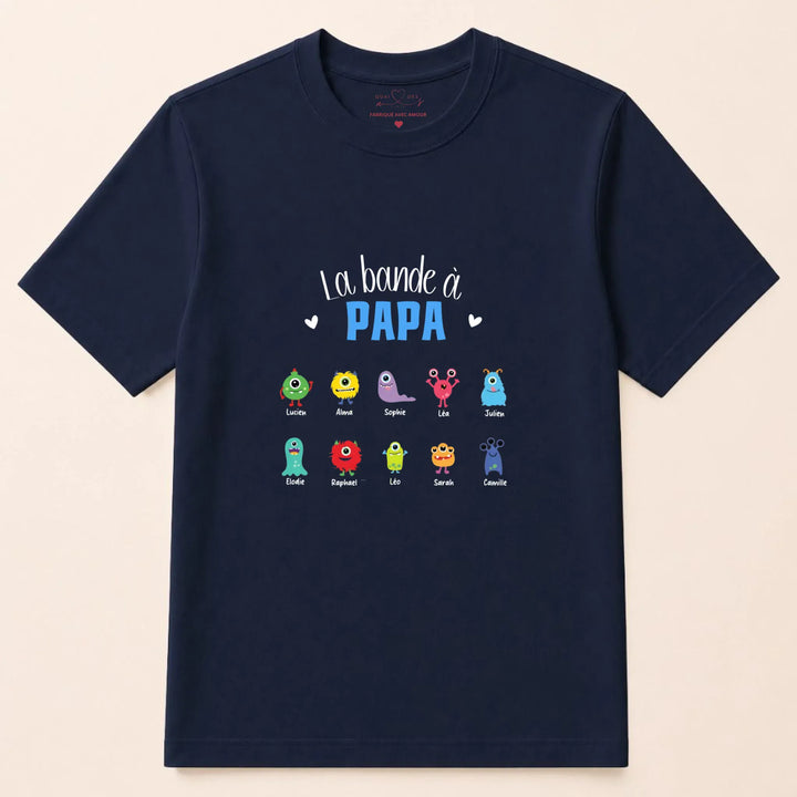 Sweat personnalisé la bande à papa T-shirt / Marine / S