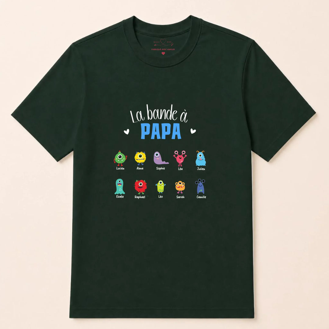 Sweat personnalisé la bande à papa T-shirt / Vert Forest / S