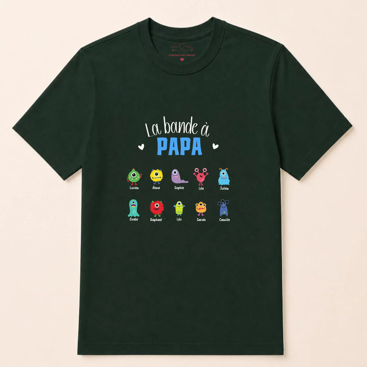 Sweat personnalisé la bande à papa T-shirt / Vert Forest / S