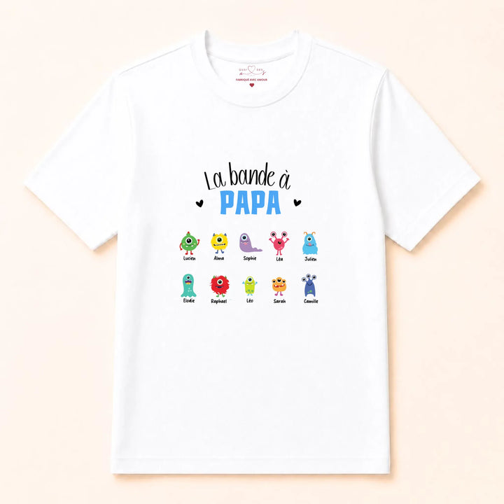 Sweat personnalisé la bande à papa T-shirt / Blanc / S