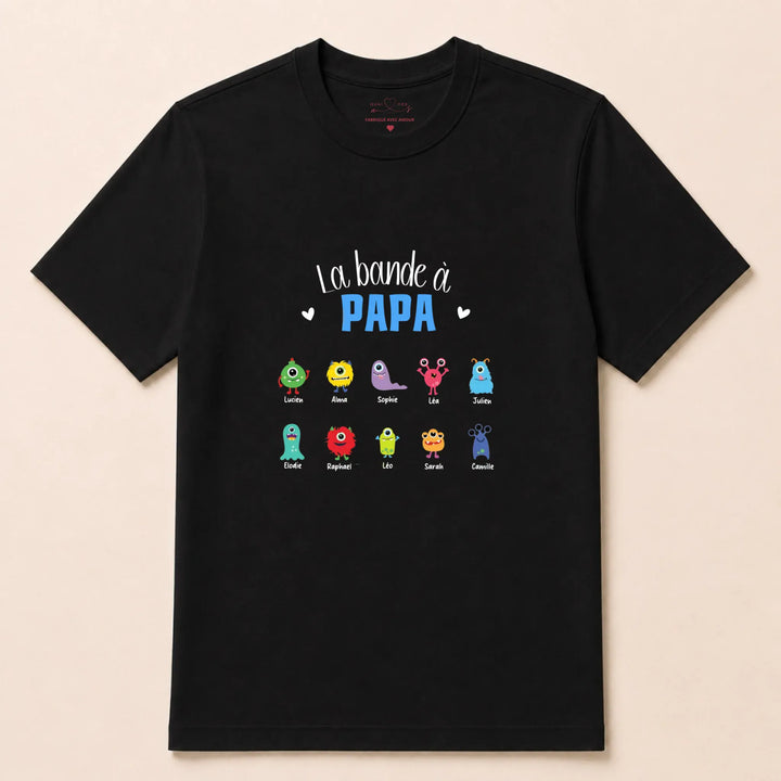 Sweat personnalisé la bande à papa T-shirt / Noir / S