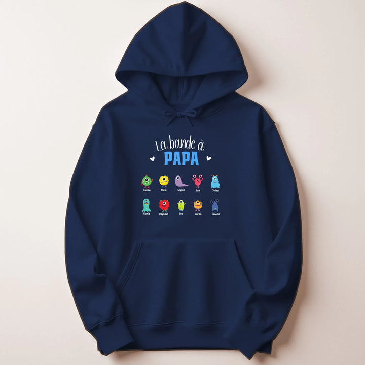 Sweat personnalisé la bande à papa Sweat à capuche / Marine / M